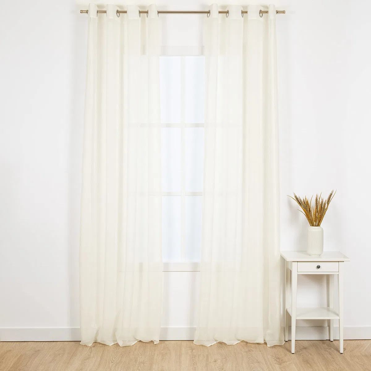 TRAMAS+ Tende per interni, 1 Pezzo,Tende trasparenti per il soggiorno e la camera da letto 140x260cm, con occhielli, camera da letto, bambini, giovani e adulti e sala da pranzo - Molly Naturale