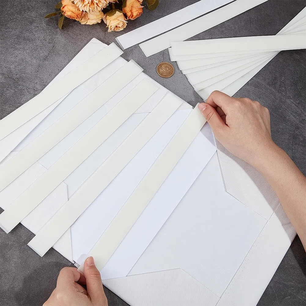 BENECREAT 16 strisce di colla da 28,5 cm con supporto in rete termica, 24 mm di larghezza strisce di resina termofusibili, per riparazione di rilegatura di libri, macchina per rilegatura, spessore 1,2