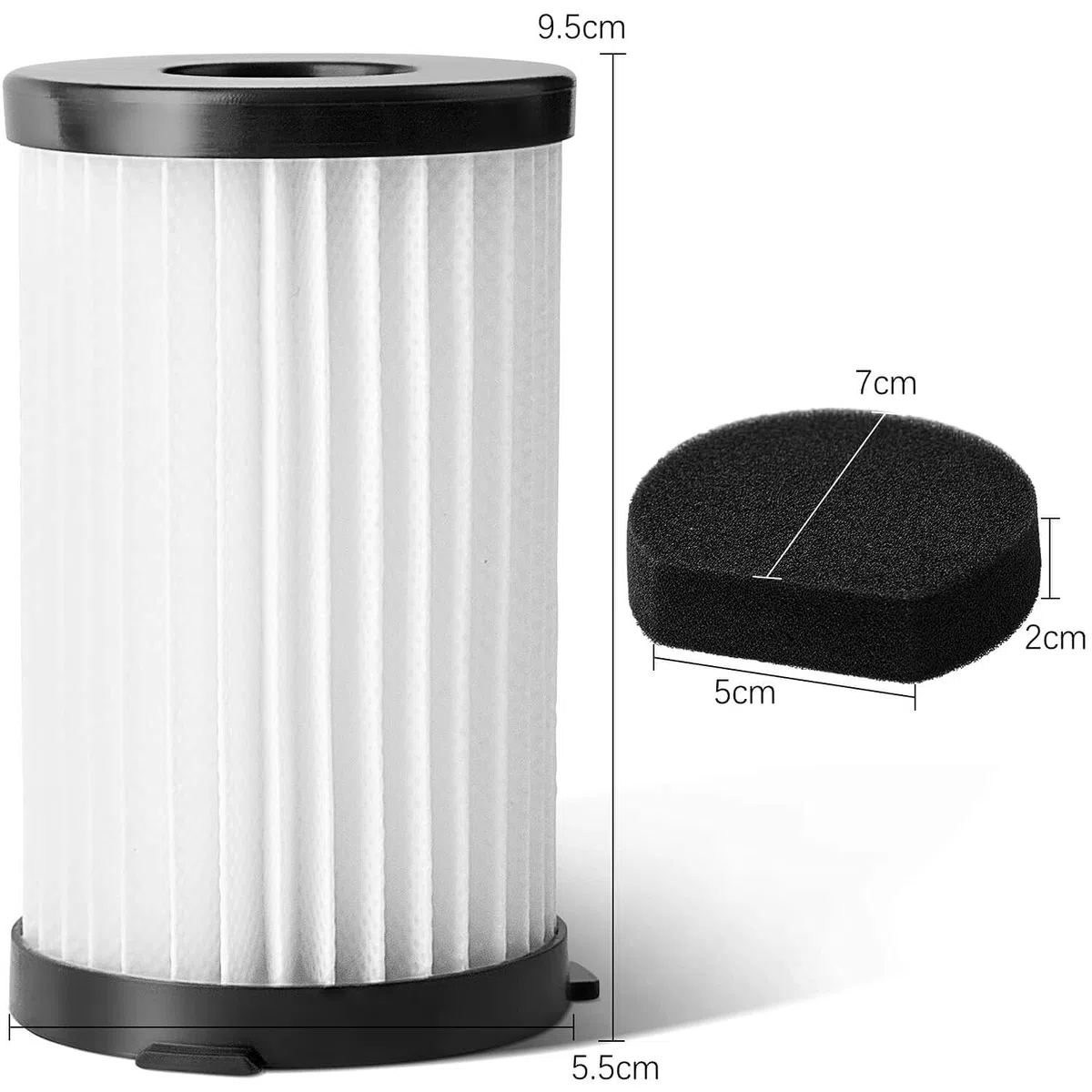 12 Pezzi Filtro Aspirapolvere per Ariete Handyforce 2761 2759 D600 6 Filtri con 6 Filtri in Schium