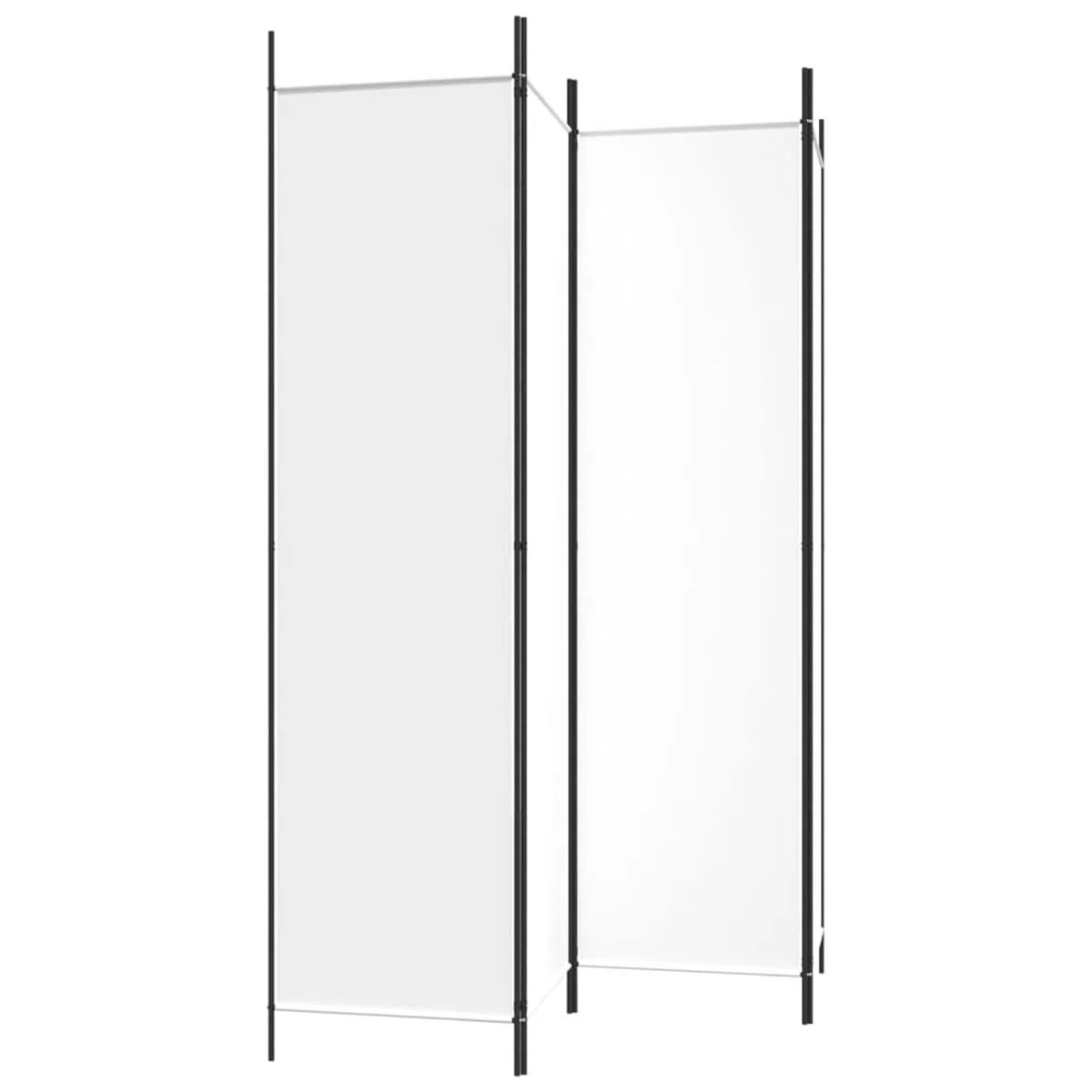 Rantry Mobile Divisorio a 4 Pannelli Bianco 200x200 cm Tessuto, Paravento da Interno Separé per Ambienti, Pannelli Divisori per Interni Casa