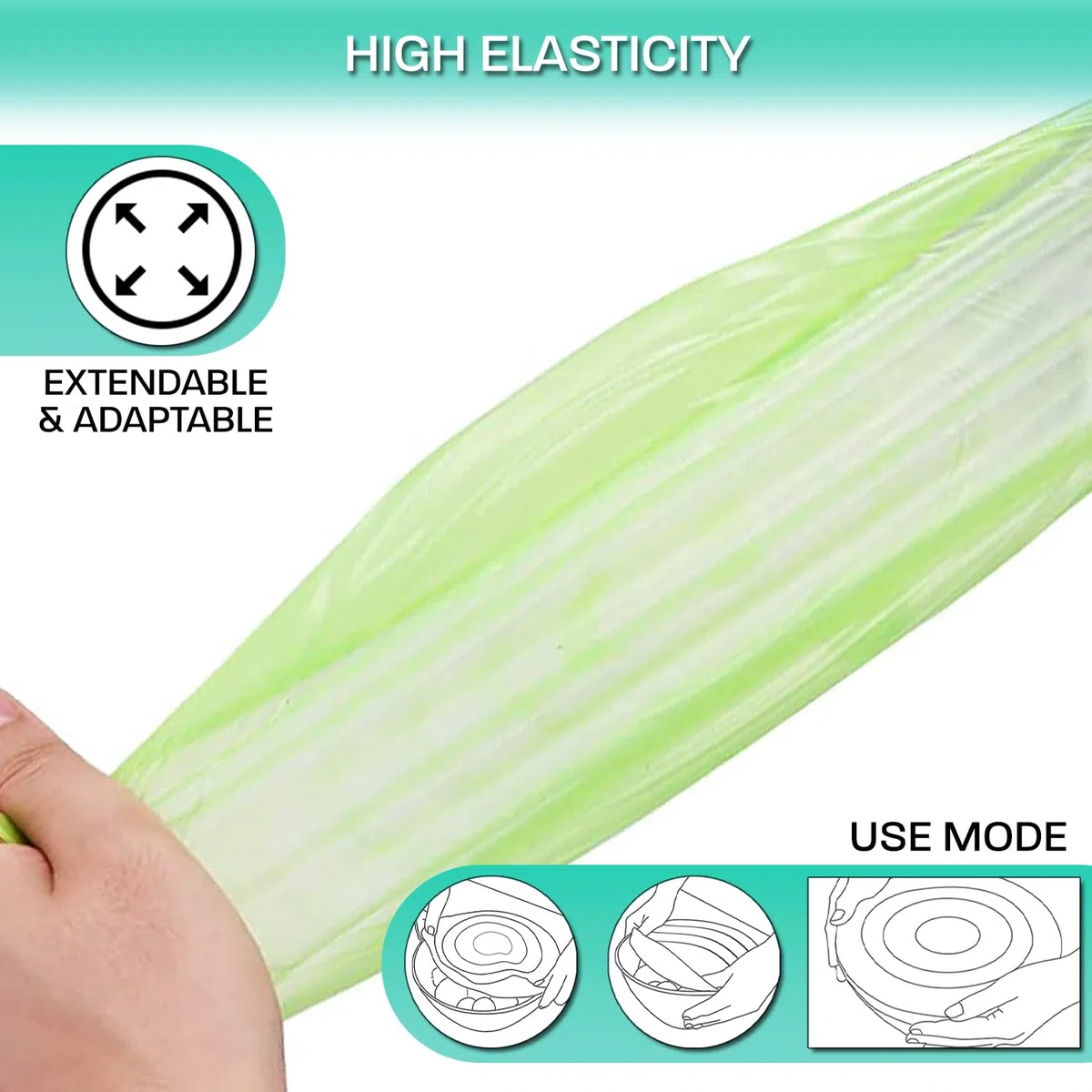 Coperchi in silicone estensibile 24 pezzi adattabile ecologico elastico riutilizzabile Senza BPA Lavabile in lavastoviglie coperchio silicone coperchi silicone estensibile per alimenti