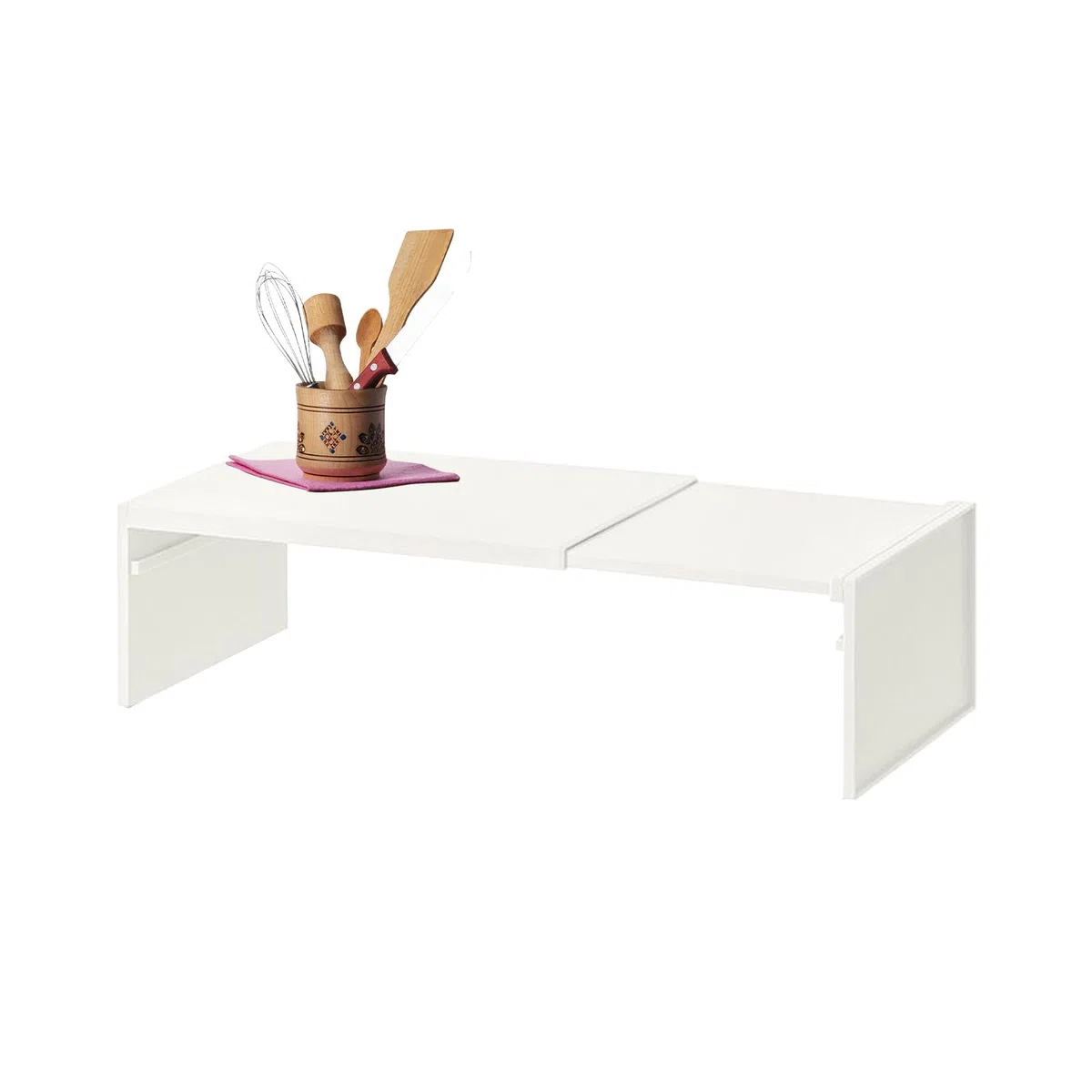Organizzatore dello scaffale del guardaroba estensibile - deposito in metallo regolabile per ufficio bagno cucina | Supporto per impilamento non slip per armadi e piani di lavoro