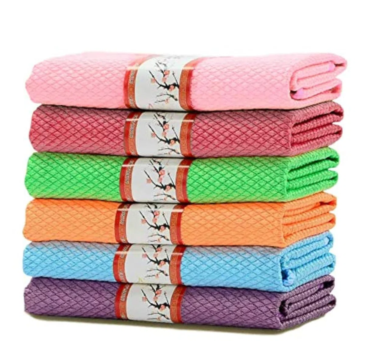 Set da 6 Panni in Microfibra Strofinaccio Cucina Panni di Pulizia Panno Multiuso Adatti per la Pulizia di Casa Cucina Tavoli Specchi Bicchieri Ufficio Bagno Auto, Ultra Assorbente Spolverino 30cmx40cm