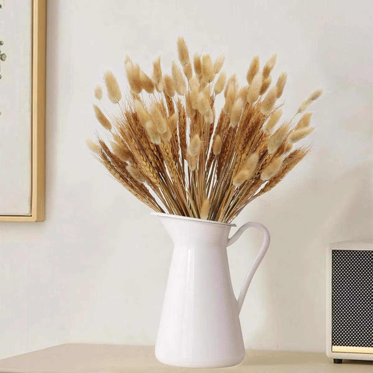 160PCS Bouquet di Pampas Grass Essiccato Fiori Secchi Decorativi,Fiori Essiccati Bunny Tails,Pompas Marroni,Pampas Grass Decorazione da Tavolo Boho per Matrimoni, Feste Rustiche, Baby Shower