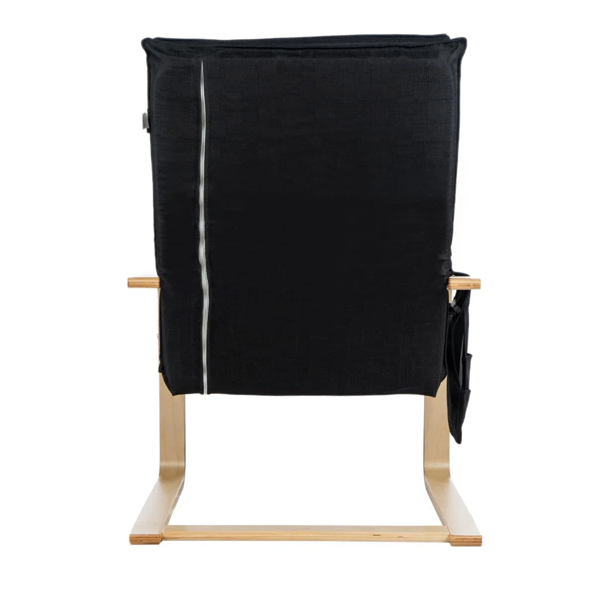 Gremium Poltrona Relax In Tessuto Con Schienale Ergonomico, Seduta Imbottita Sfoderabile, Cuscino Poggiatesta, Struttura in Legno Con Braccioli e Sacca Portaoggetti