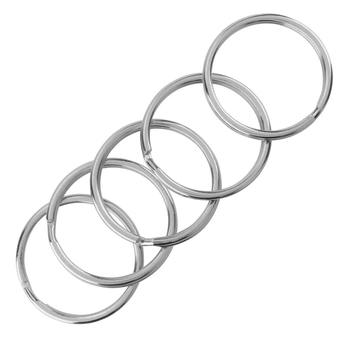 Set di 150 anelli portachiavi rotondi da 30 mm, adatti per chiavi, per il fissaggio di collane, bracciali, lavori di bricolage, decorazioni