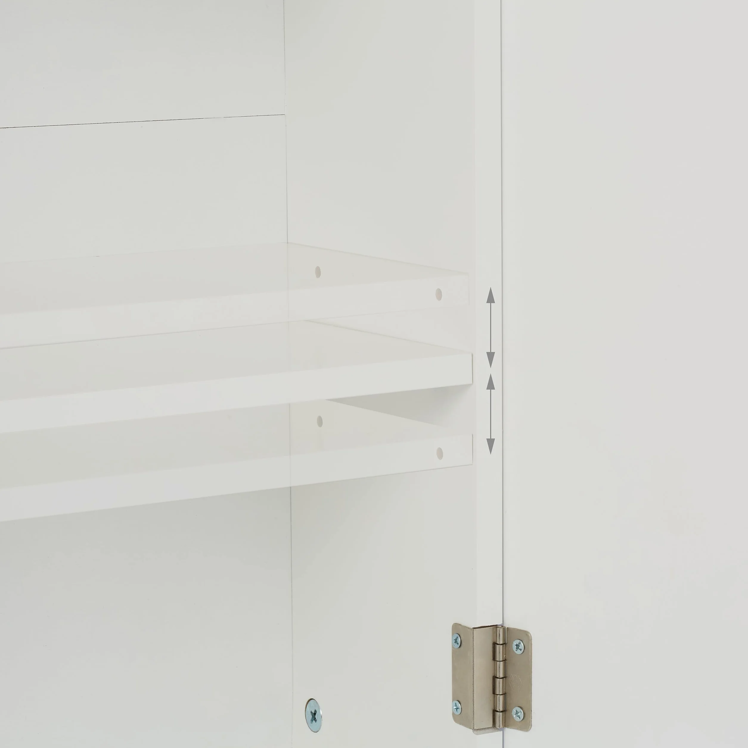 Relaxdays Mobiletto da Bagno Pensile, 3 Ripiani e 2 Ante in MDF, Armadietto Sospeso da Parete, HLP: 60x60x20 cm, Bianco
