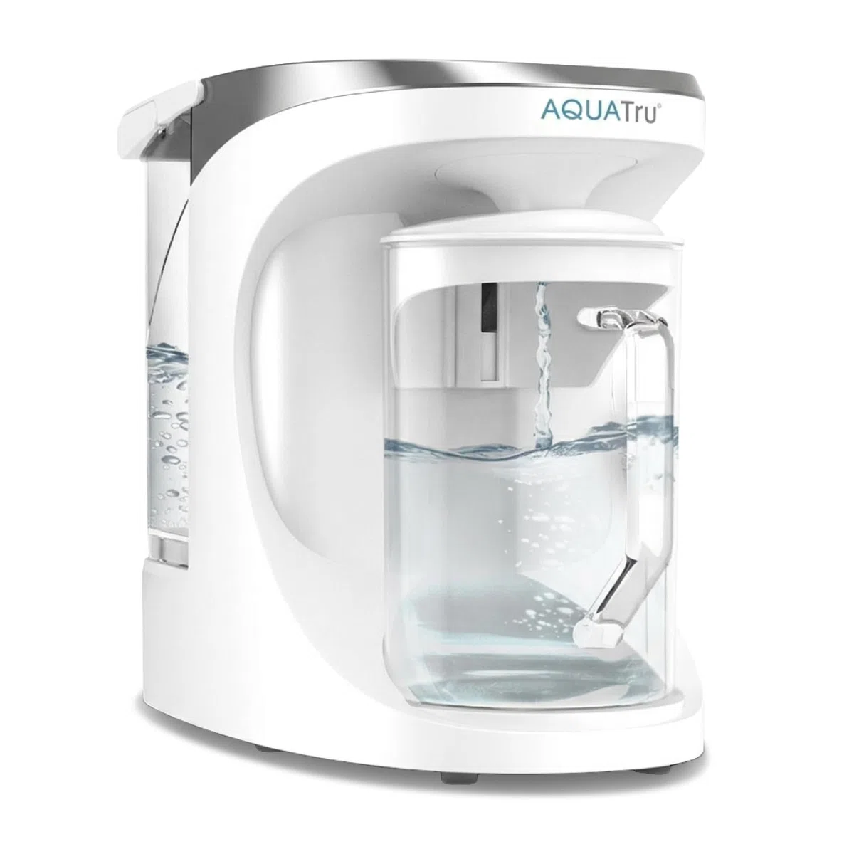 AQUA TRU Caraffa | Depuratore d'acqua da banco per PFAS e altri contaminanti con esclusiva tecnologia a osmosi inversa a 4 stadi (non richiede impianto idraulico o installazione) | Senza BPA