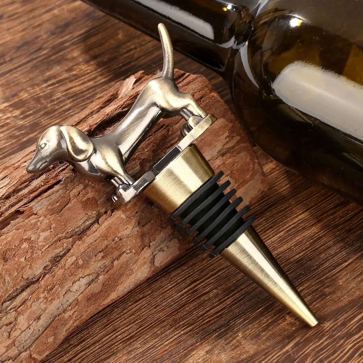Perfetto come regalo per bassotto, chiusura per vino, bassotto, decorazione per compleanno, regalo di compleanno per gli amanti del bassotto, tappo per vino e champagne