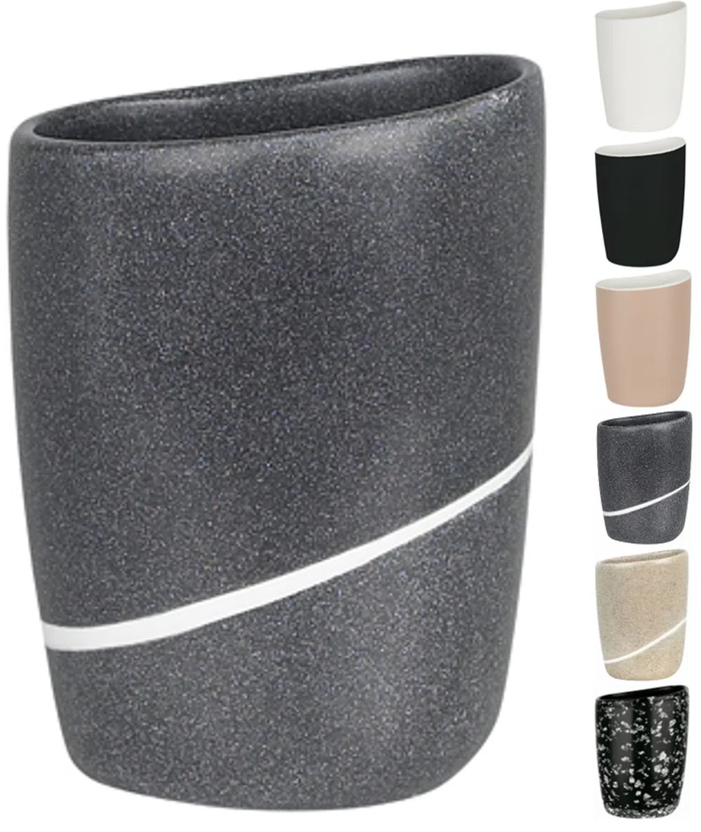 Spirella Bicchiere in Ceramica Grigio Etna