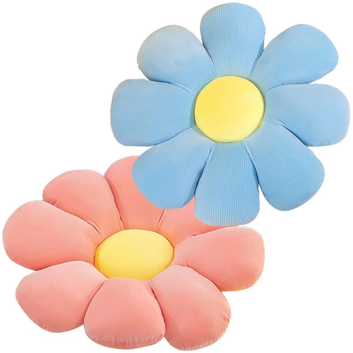 BAIFULAI Set di 2 cuscini a fiori, cuscino da pavimento, cuscino da divano, cuscino per interni, per camera da letto, divano, sedia