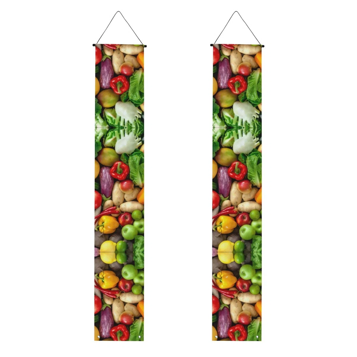 Frutta fresca e verdura banner portico stampati, striscioni decorativi appendibili, adatti per decorazioni per feste interne ed esterne.
