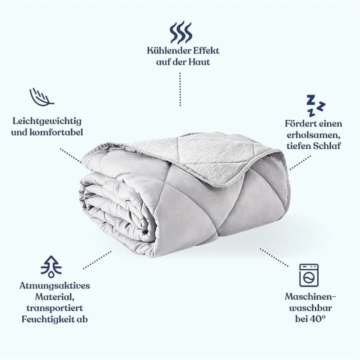 Generisch Coperta estiva rinfrescante, coperta estiva fresca, coperta estiva per dormire, fresca trapunta per un raffreddamento rapido, coperta estiva per dormienti caldi e sudorazioni notturne