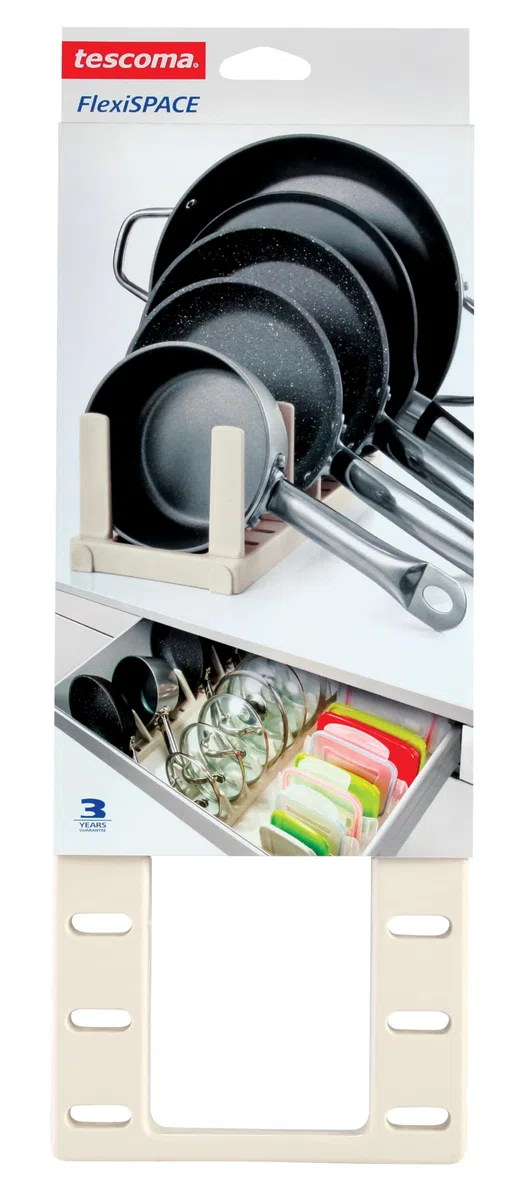 Tescoma 899482 FlexiSPACE Porta Padelle, Bianco