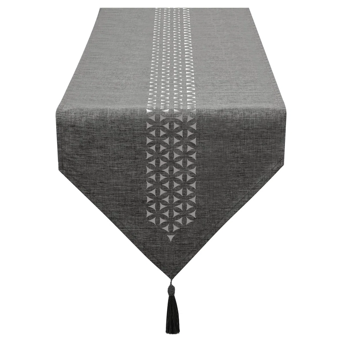 Runner da Tavolo 40 x 160 cm Grigio Lino, Runner Tavola Moderno Design Cavo, Semplice, Elegante e di Facile Manutenzione per Tavolo da Pranzo, Tavolino da caffè, Ristorante, Decorazione