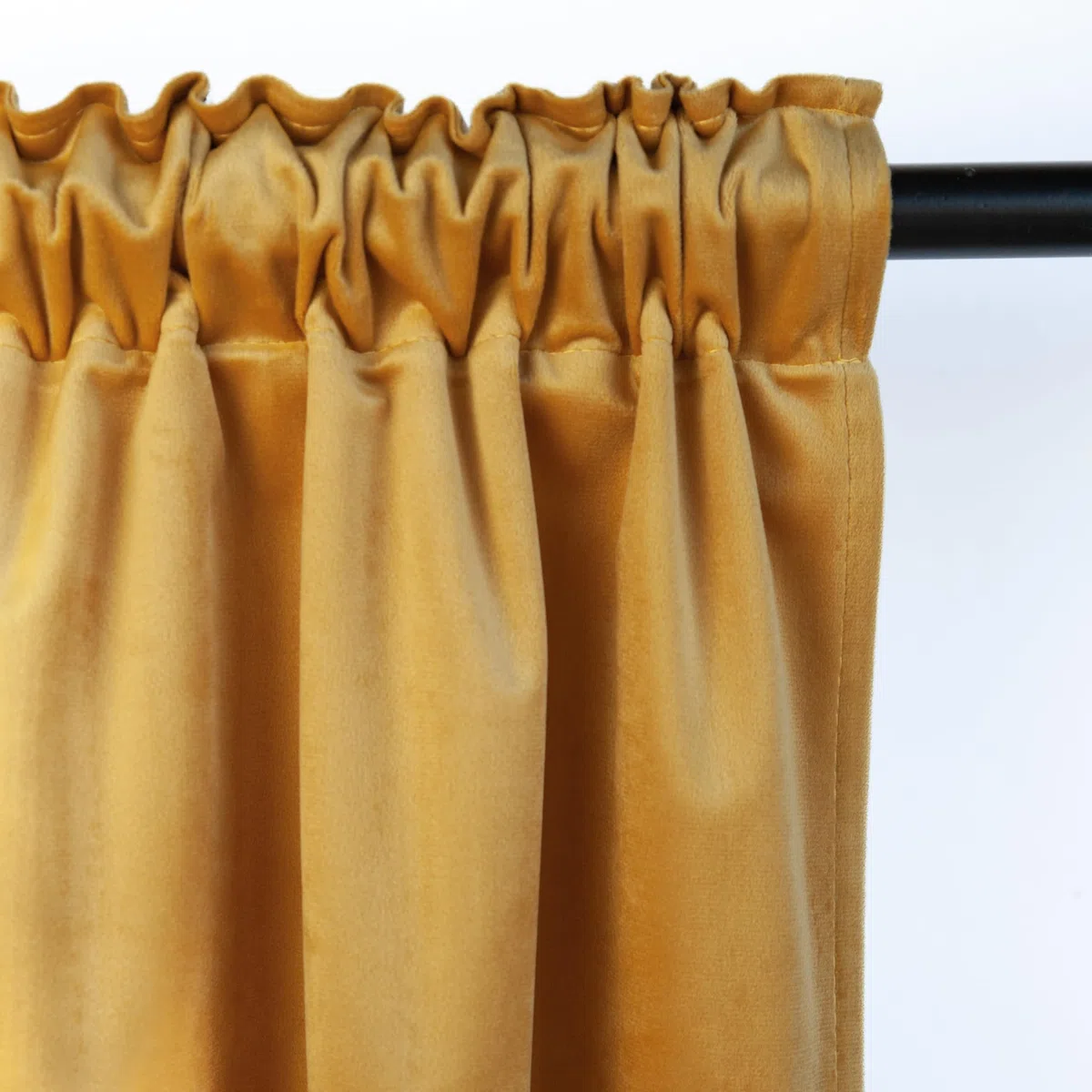Cotton Market Tende 270 x 140 cm – Tende per finestre e porta del balcone – Tenda per la casa su nastro – Tende oscuranti – Senape