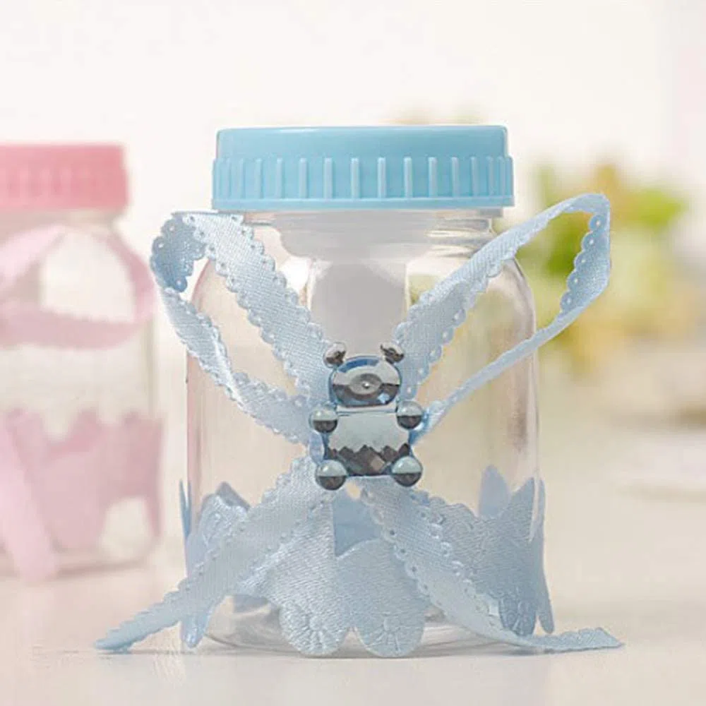 24 Pezzi Biberon Portaconfetti，Decorazioni Festa Nascita Bambina， Bambini Festa Regali Decorazione.