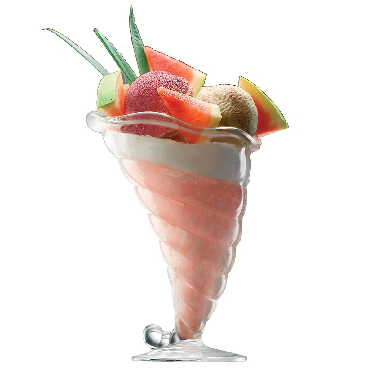 Fortune Coppa in vetro per gelato da 300 ml, set di 6, bicchieri da dessert Tall Knickerbocker Glory