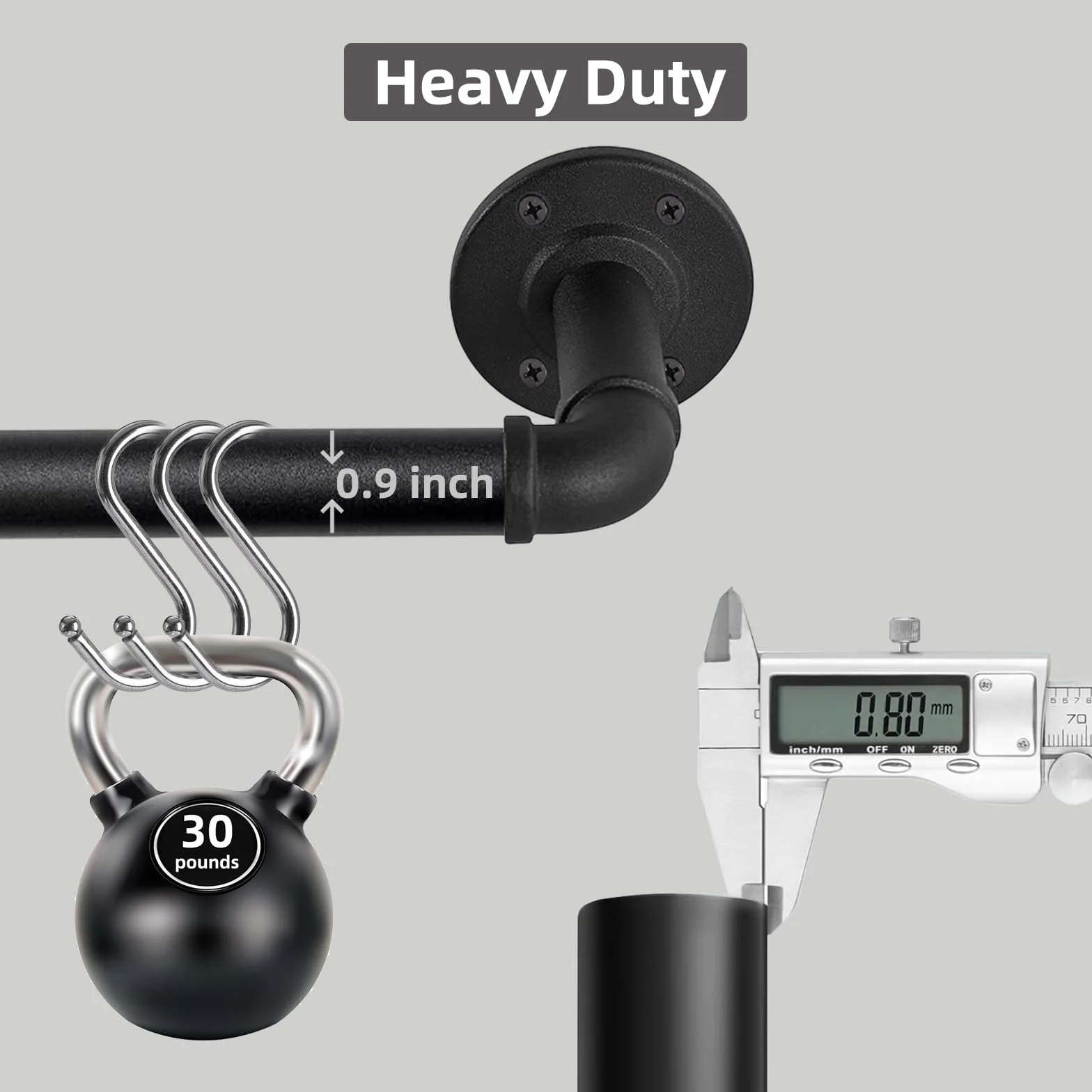 Bastone per Tende Industriale, Bastoni per Tende Estensibili，Bastone Tenda possono essere Installate su Soffitti o Pareti，Dimensioni Regolabili 122-218cm.