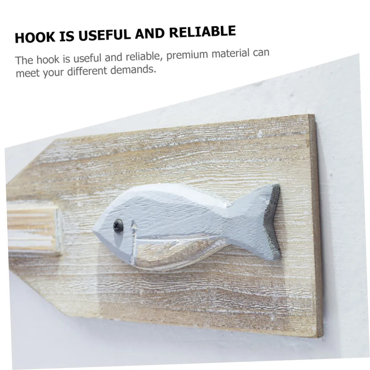 DOITOOL Gancio a Muro in Legno Stile Appendiabiti Per Parete Ganci Attaccapanni Da Muro Multiuso Per Bagno Cucina Soggiorno 31.3X4.5X1.4 Pollici