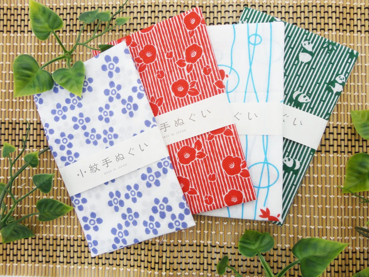 Japanese Traditional Towel Tenugui Small PatternBamboo-grass-panda by Miyamoto Izumi-koubai