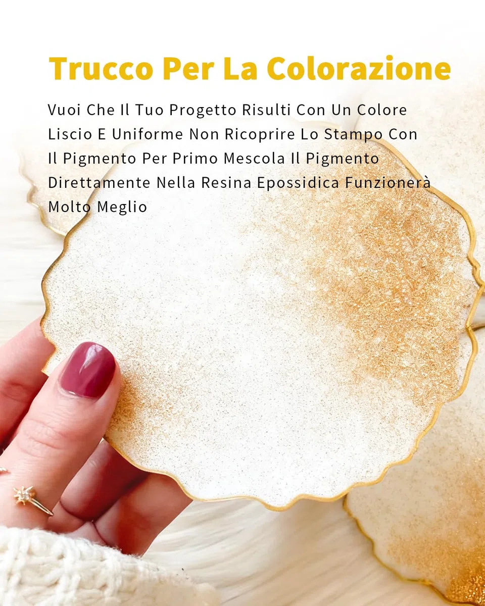 Pigmenti Metallici in Polvere per Resina Epossidica – Set da 6 Barattoli da 20 ml, Mica Metallizzata per Pittura, Nail Art, Argilla Polimerica e Hobby Creativi