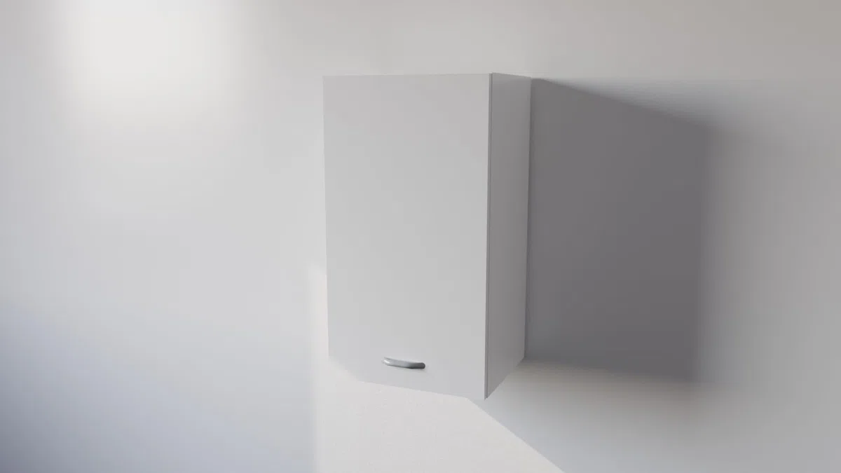CALANDRELLI - Pensile Cucina in Legno Nobilitato Bianco Mobile Alto con 1 Anta, Pensile Componibile Moderno Made in Italy (Altezza 72XLarghezza 45XProfondità 33 centimetri)