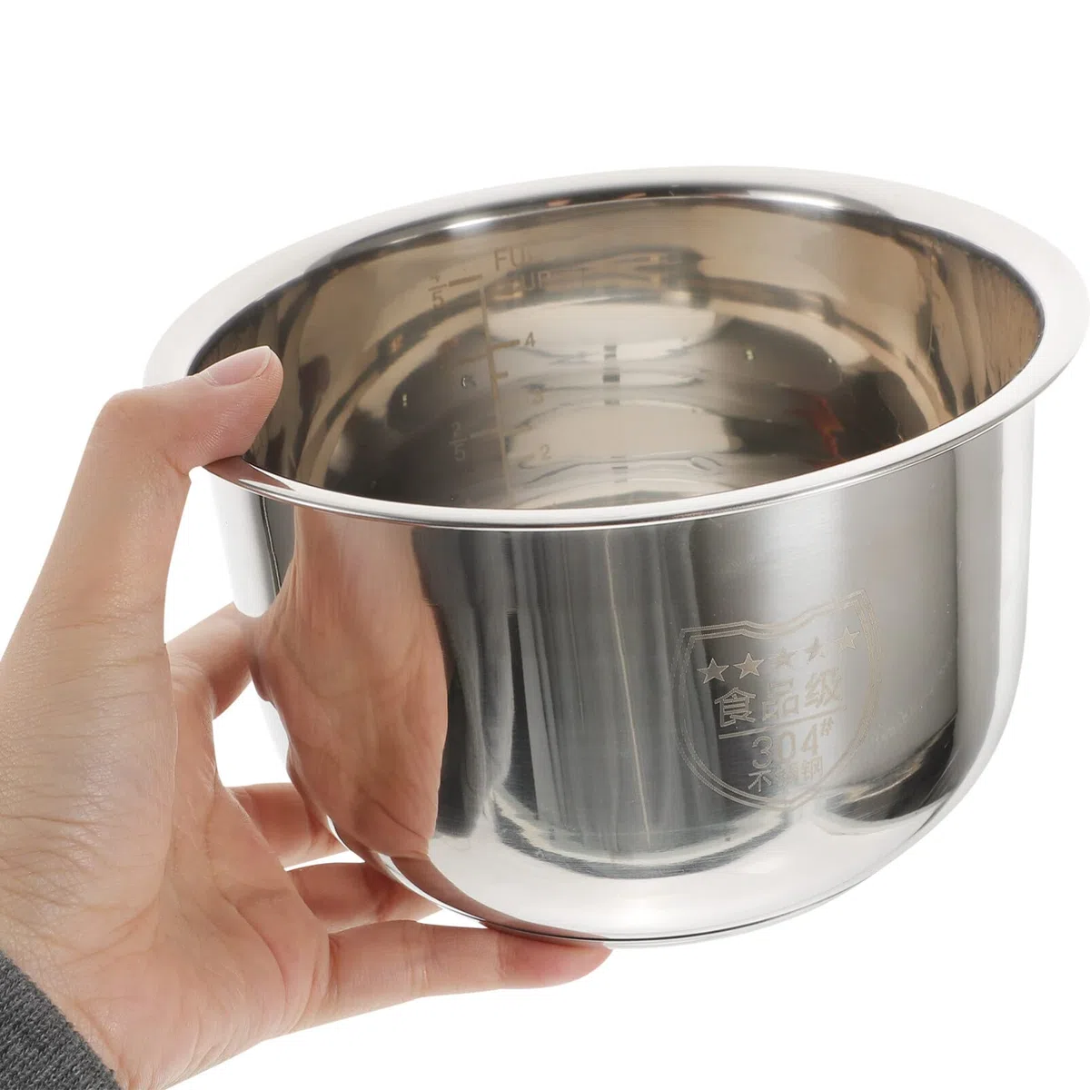 Cuociriso in acciaio inox, pentola interna da 2 l, fornello per riso in acciaio inox, contenitore in acciaio inox, contenitore antiaderente per cucina e ristorante