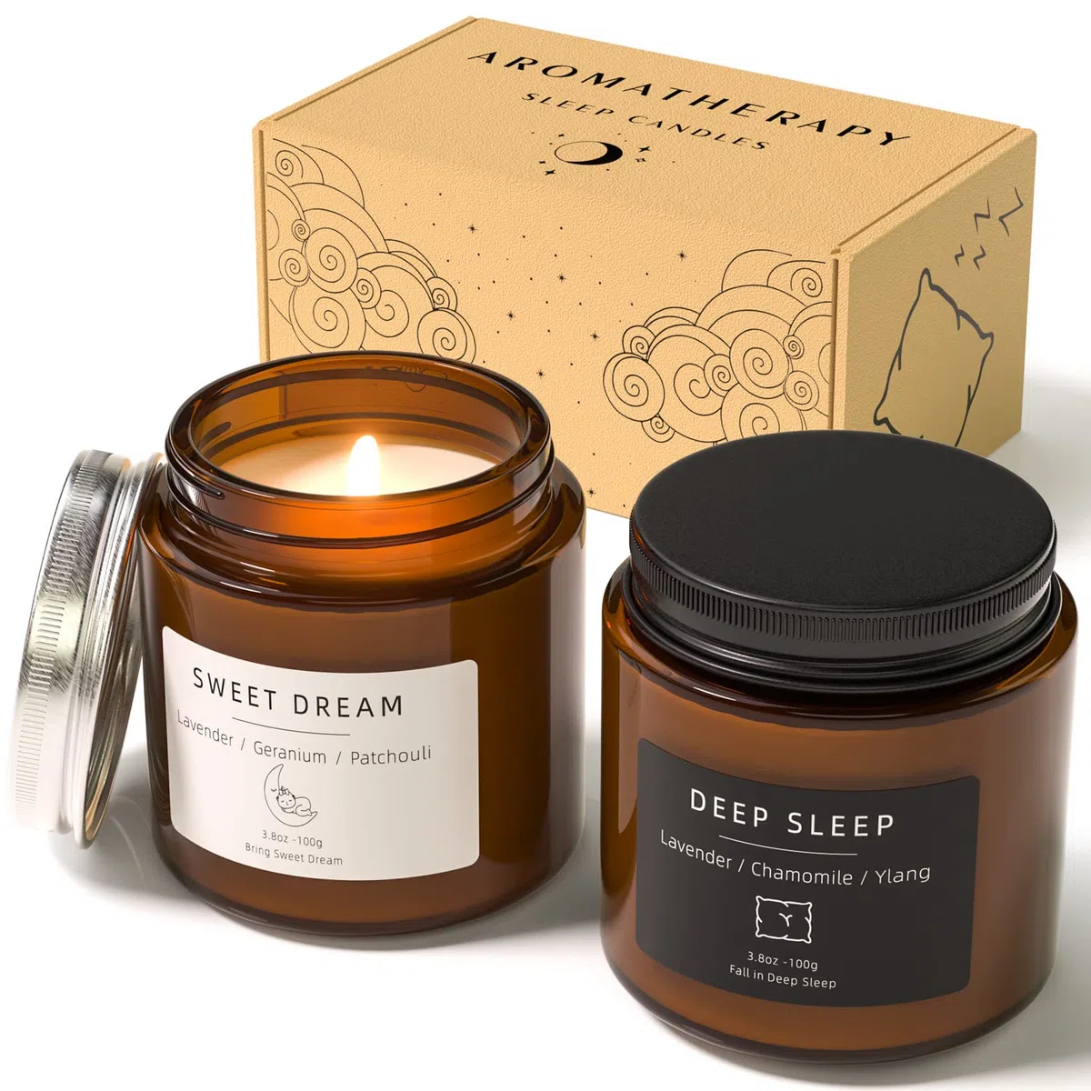 Candele profumate, candele profumate BOYUJK per la casa, set di candele profumate per alleviare lo stress e promuovere il sonno, candele regalo per donne e uomini