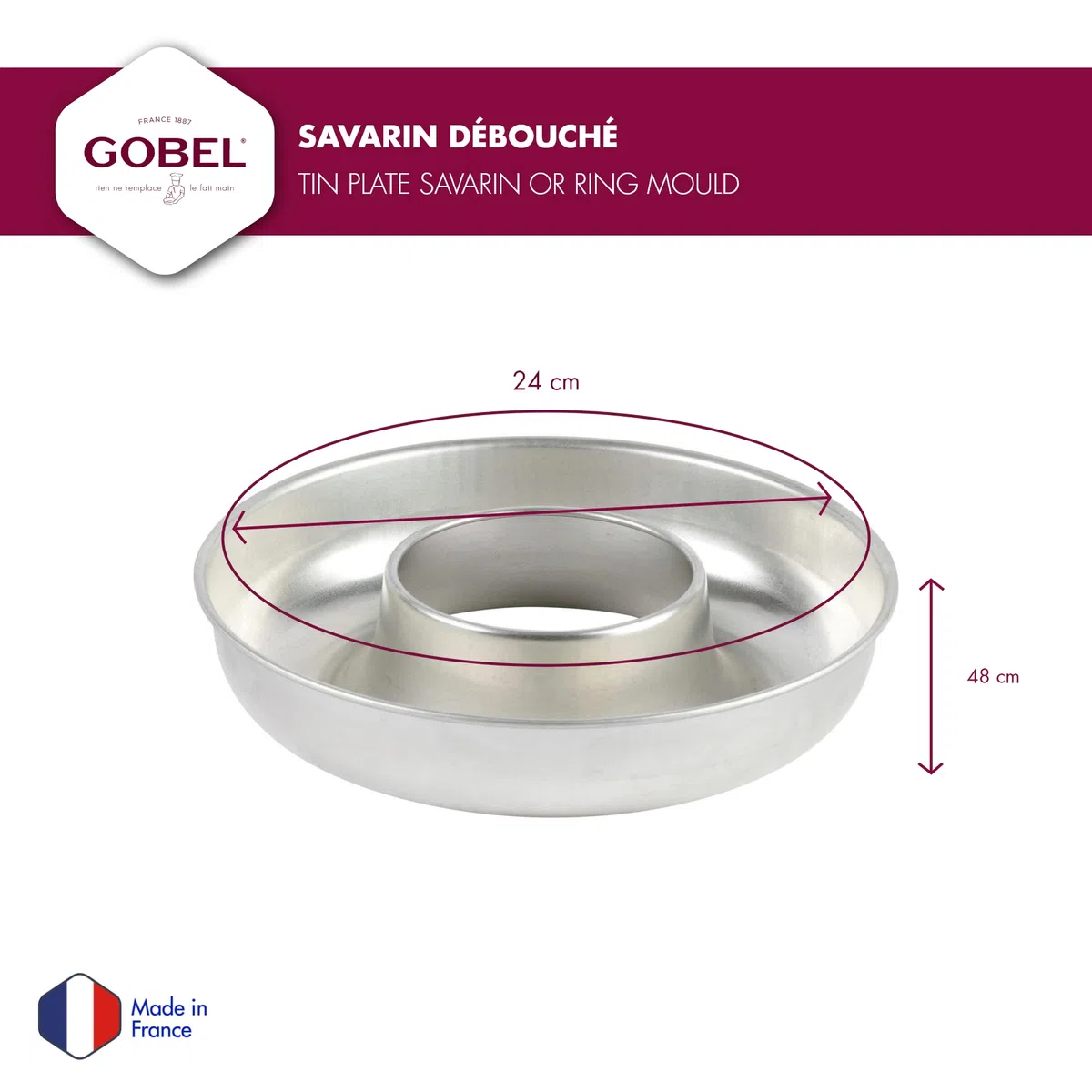 Gobel - Stampo per savarin sbocco 24 cm