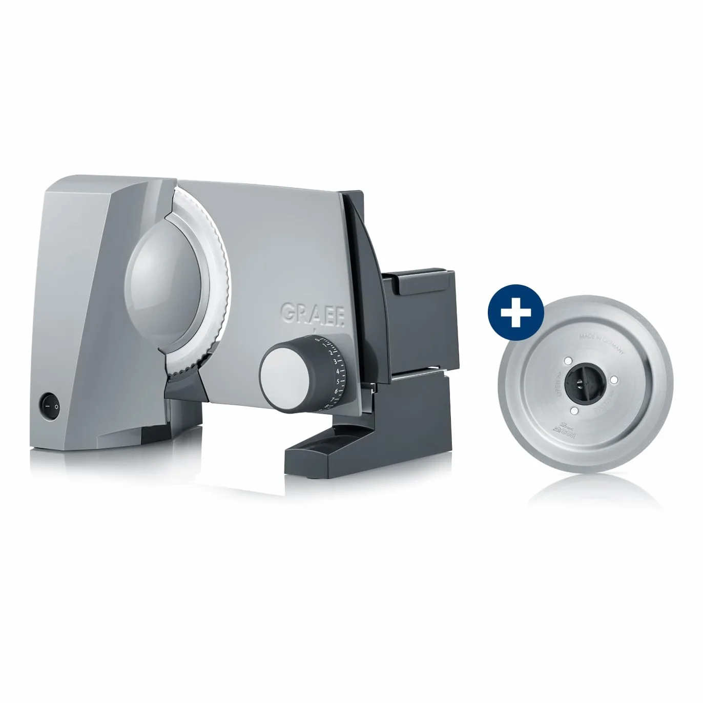 GRAEF G52 Affettatrice elettrica Made in Germany, lama Ø170 mm inox per prosciutto, taglio 0–20 mm, 170W, blocco bimbi, grigio