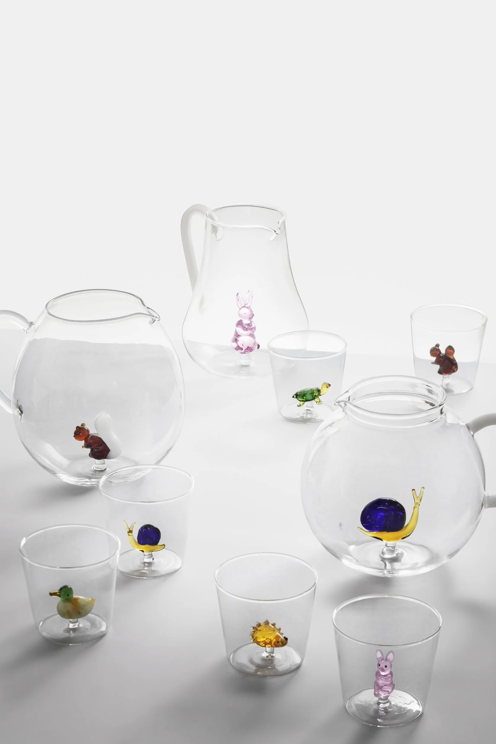 Ichendorf Milano Tumbler Chiocciola | Collezione Animal Farm | 35 cl | Vetro Borosilicato | Fatto a Mano