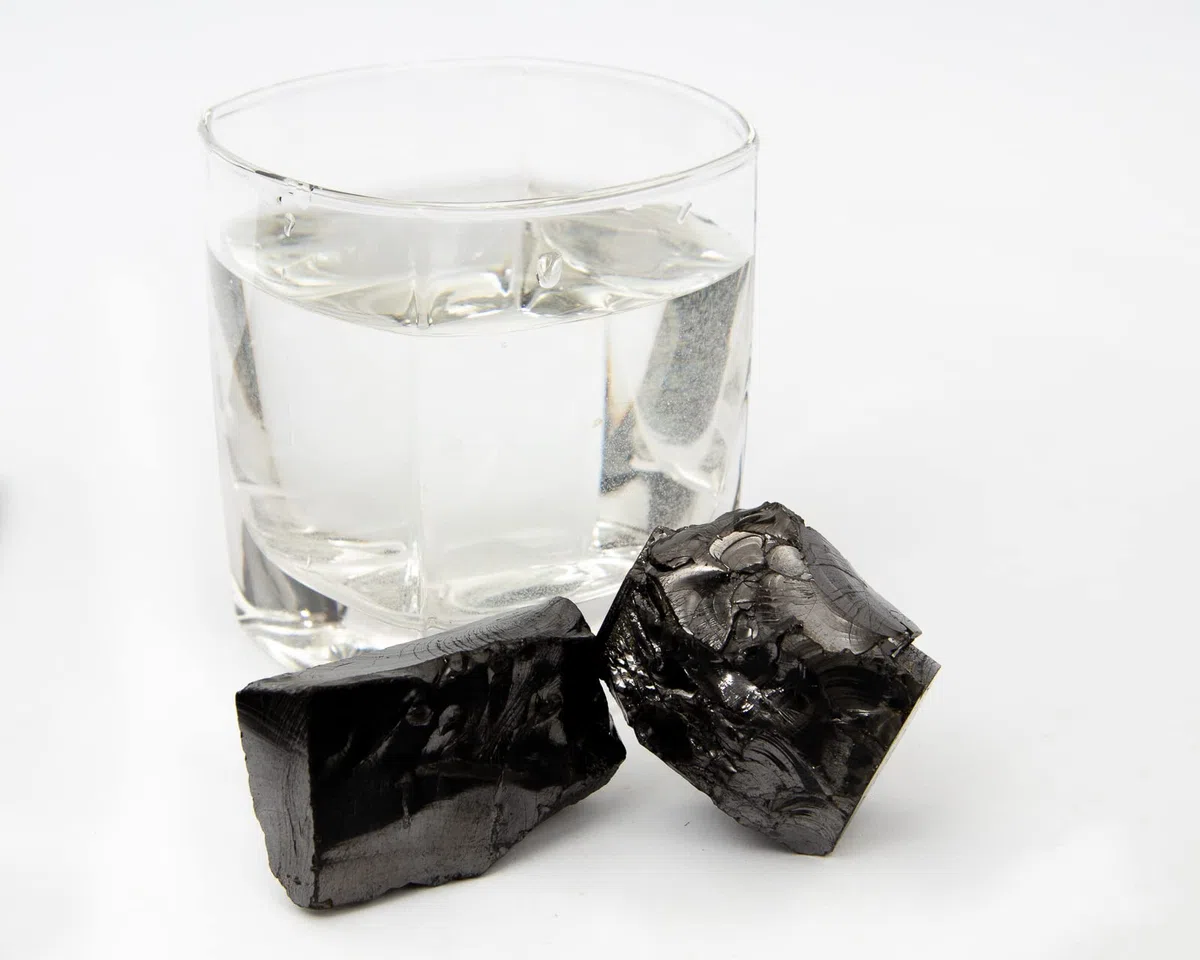 Igox Eleganti pietre di shungite – Autentiche Elite Shungite guarigione acqua – 60 grammi taglia XXL