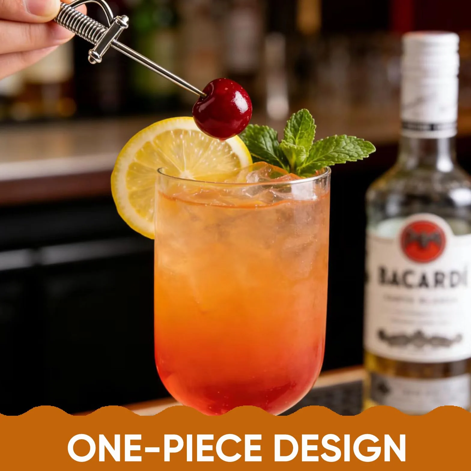 Bastoncini da cocktail in acciaio inox, 5 bastoncini da cocktail retrò, spiedini di oliva Martini, stecchino per bevande per bar e uso domestico, stuzzicadenti durevoli per antipasti, contorni e