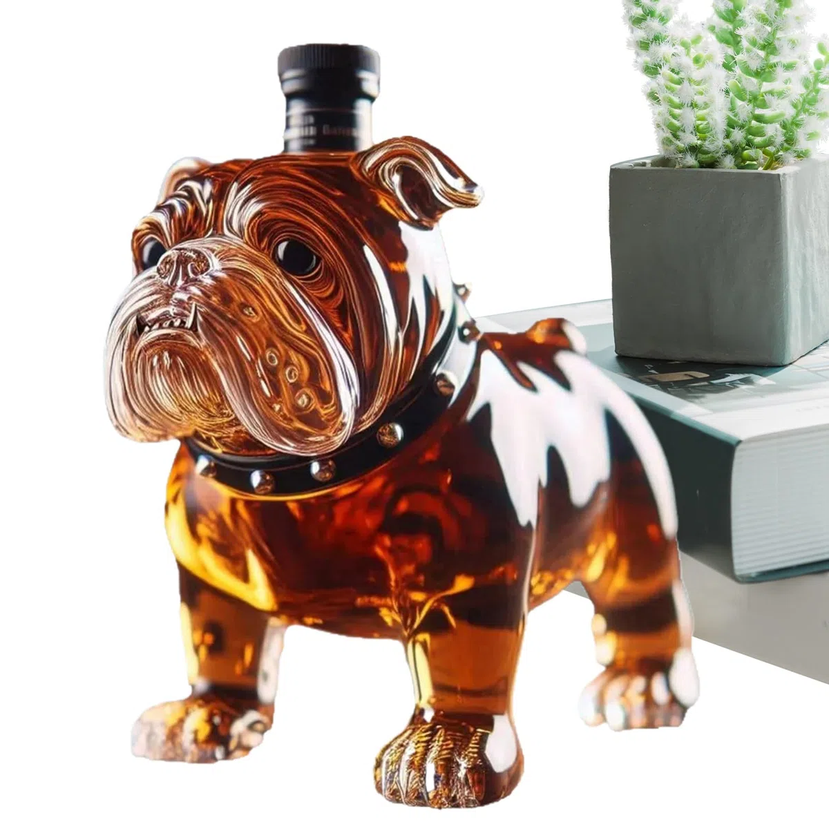 Bottiglia Whisky Bulldog, Decanter Liquori da Collezione, Oggetti Collezionabili Da Bar Per Hotel E Vetrine