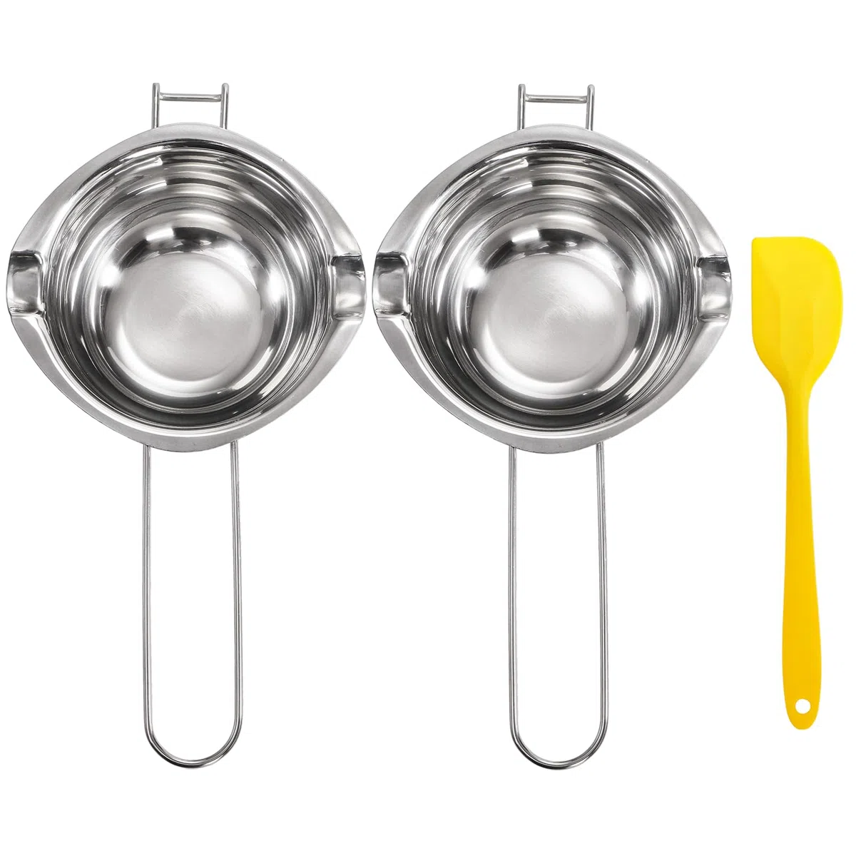 Lawei - Pentola in acciaio inox per cuocere al vapore, per far fondere cioccolato, caramelle, burro, formaggio e caramello (confezione da 2)