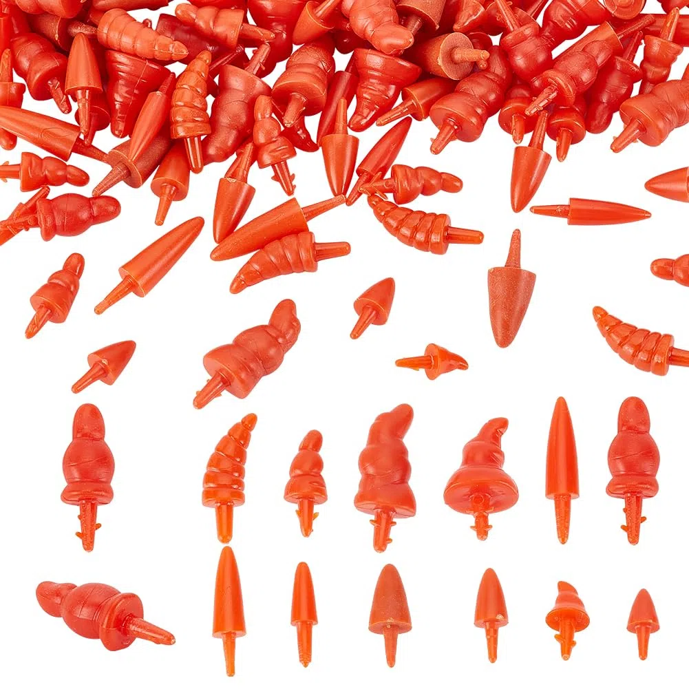 arricraft 144 Pezzi di Naso di Babbo Natale O Pupazzo di Neve in Plastica, Stili Artigianali Mini Naso di Natale Che Fa Un Pupazzo di Neve Forniture per La Costruzione di Un Pupazzo