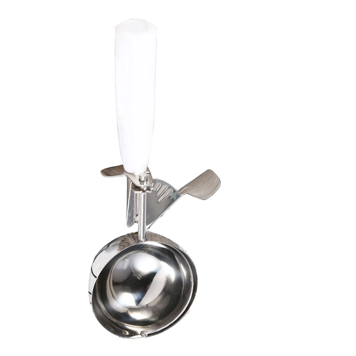 AMONIDA Paletta per Gelato in Acciaio Inossidabile con Comoda Impugnatura Antiscivolo per Palline di Gelato Perfette per la di Casa, il Negozio di Dolci (8 cm)