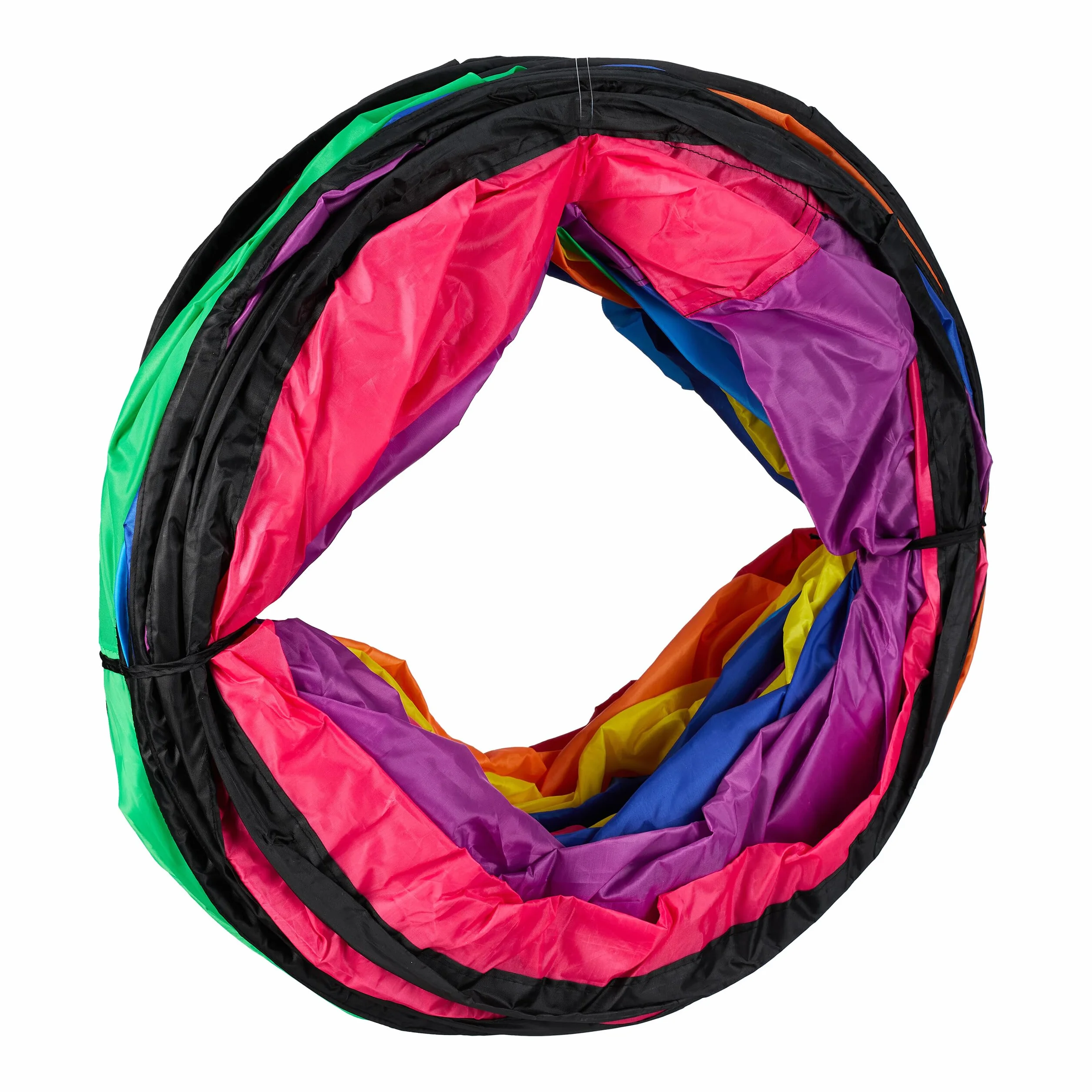 Relaxdays Tunnel Gioco per Bambini, Tenda Giochi da Esterno e Interno, 46x232x232 cm, Tubo Pop-Up, 4 Aperture, Colorato
