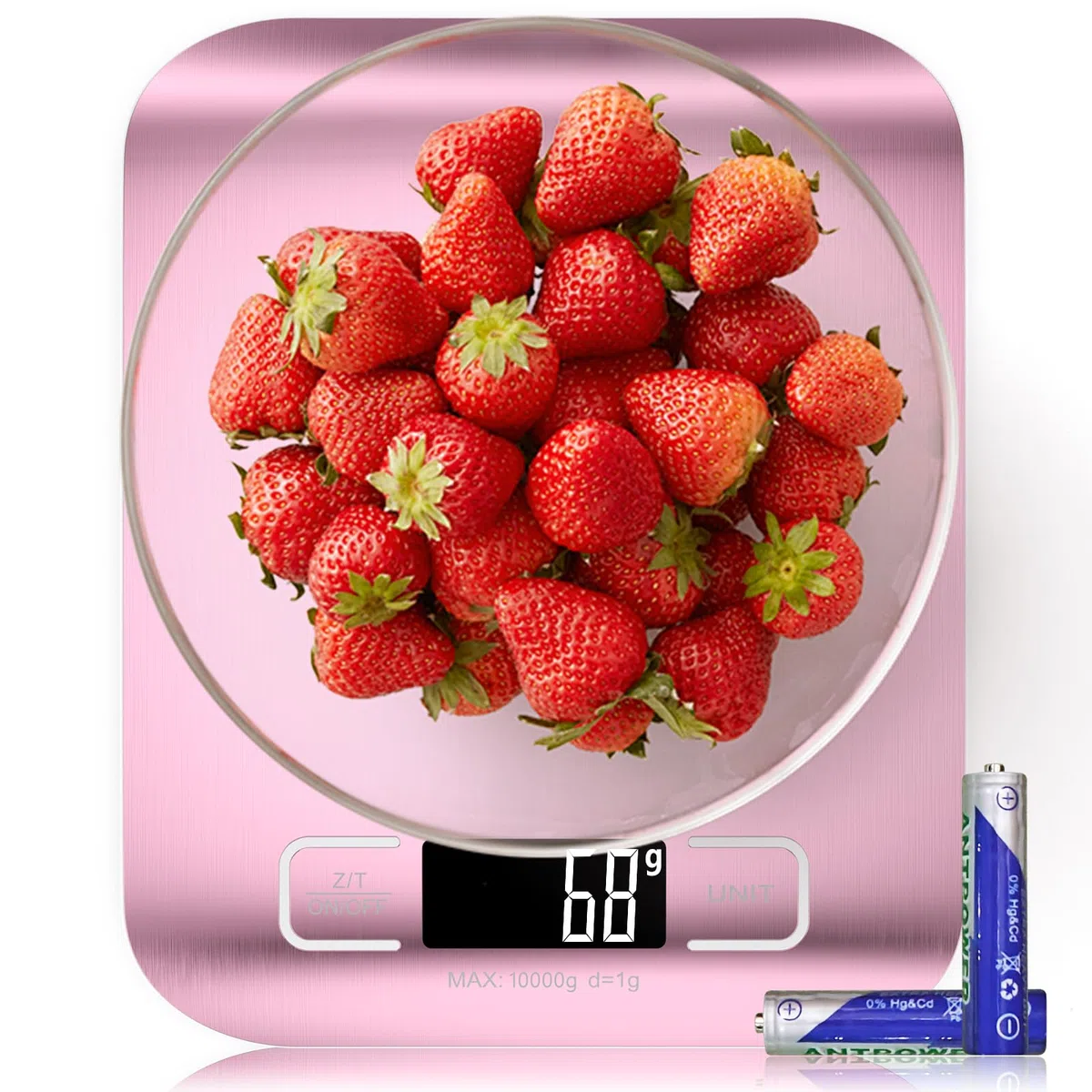 Bilancia da Cucina Digitale, GeeRic 10KG Bilancia per Cucina Elettronica ad Alta Precisione Display LCD In Acciaio Inox Funzione Tara Impermeabile Bilancia per Farina Gioielleria Tè Chicchi di Caffè