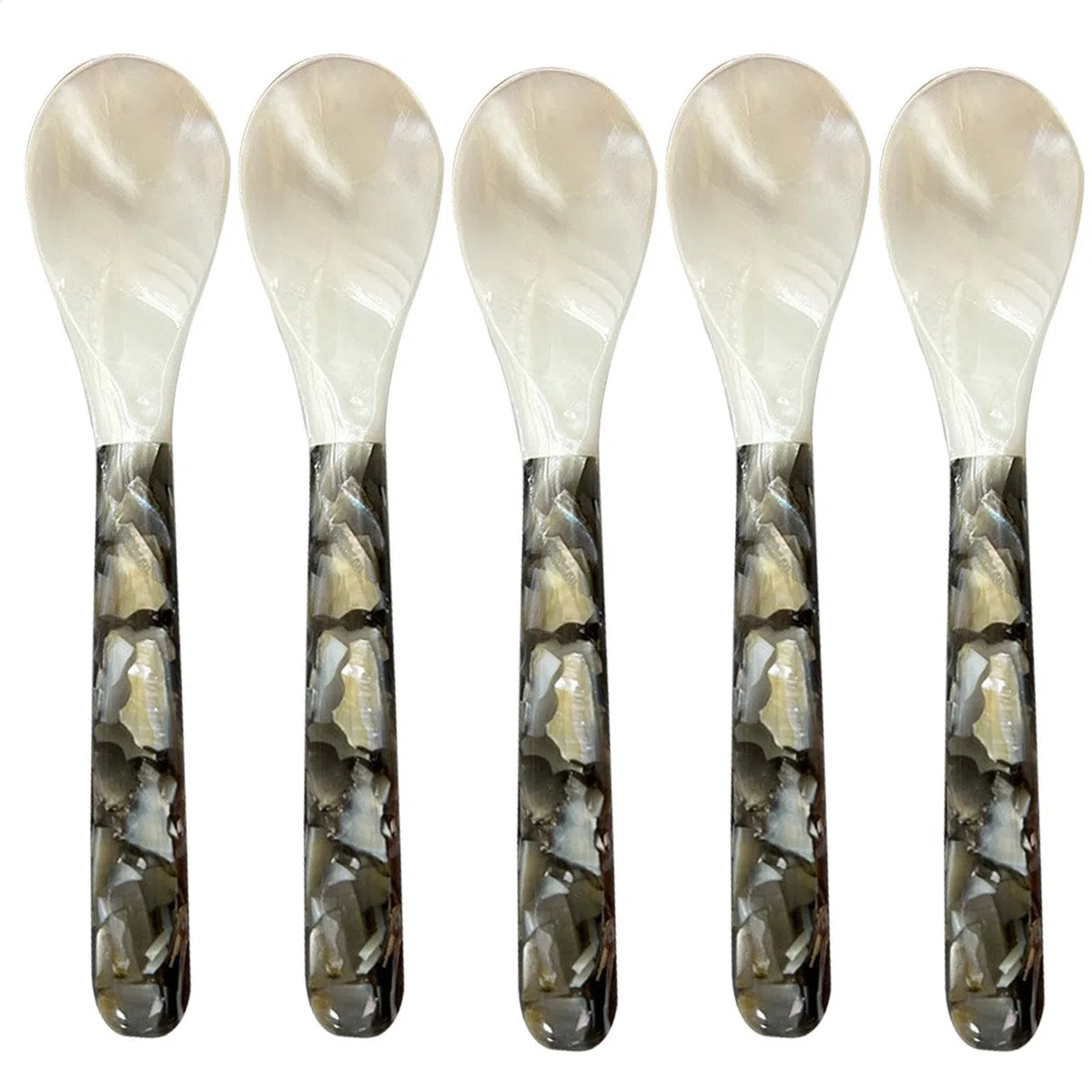 Set di 5 cucchiai per caviale, cucchiai decorativi in madreperla, per caviale, uova, caffè