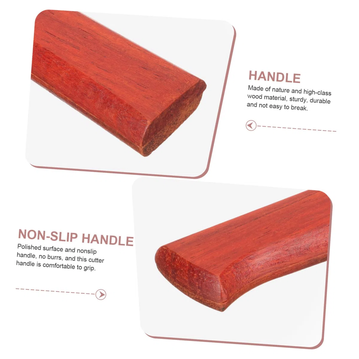 Toyvian Manico Antiscivolo Set per Utensili da Cucina in Legno per Coltello da Cucina Impugnatura Confortevole e Resistente