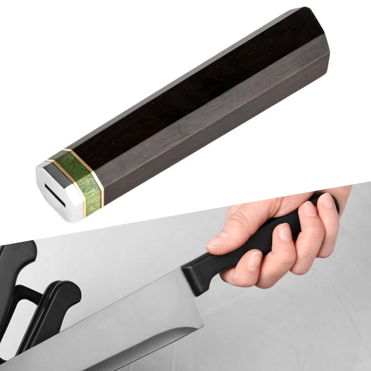 Manico per coltello da cucina giapponese Manico ottagonale Forniture artigianali di ricambio Accessori in legno Manico per coltello Sashimi, stile b