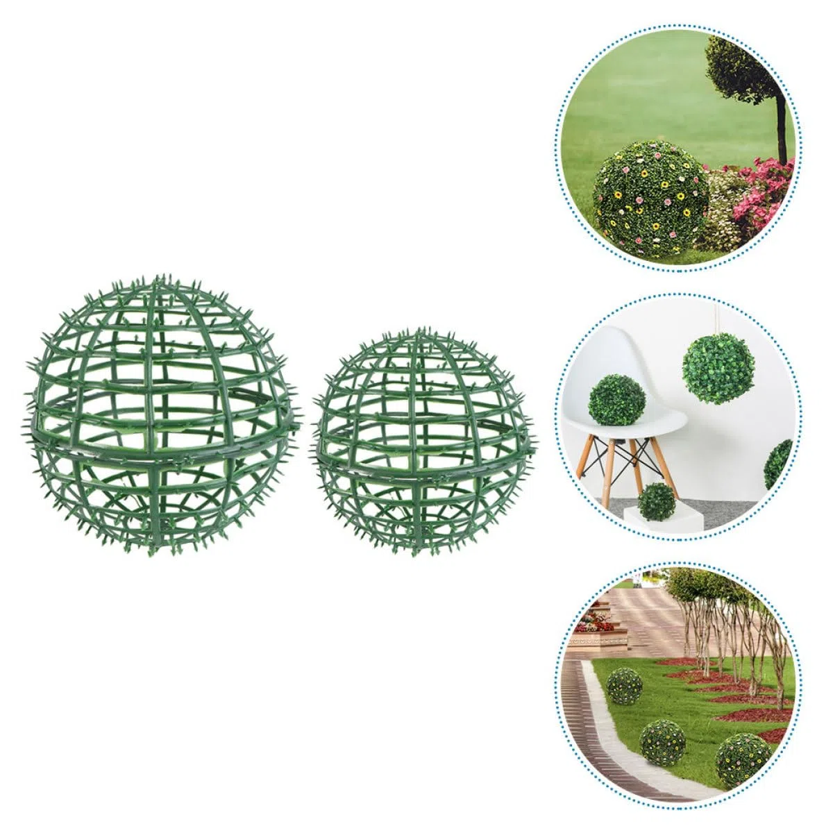 Porta di Artificiale in Plastica Riutilizzabile 2 Pezzi, Resistente e Decorativo per Feste, Giardinaggio, Supporto per Composizioni Floreali