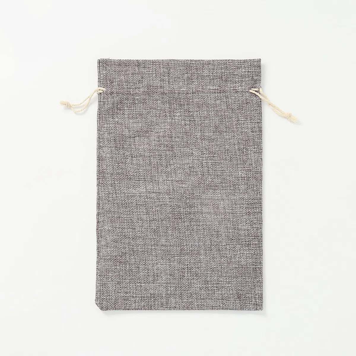 HERZWILD 12pz Borse di Tela con cordone di Sacco di Lino Sacchi di Lino 20x30cm Sacchetti Juta con Coulisse per calendario dell'Avvento (grigio)