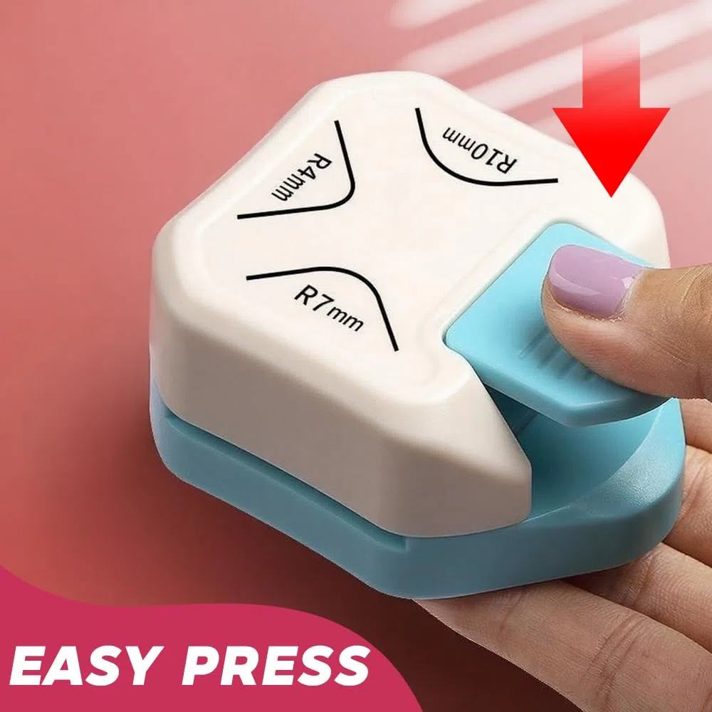 2 Pezzi Perforatrice per Carta 3 in 1 Angoli Arrotondati Mini Fustelle Angolari Portatili per Progetti fai da te Scrapbooking Creazione di Biglietti Altro