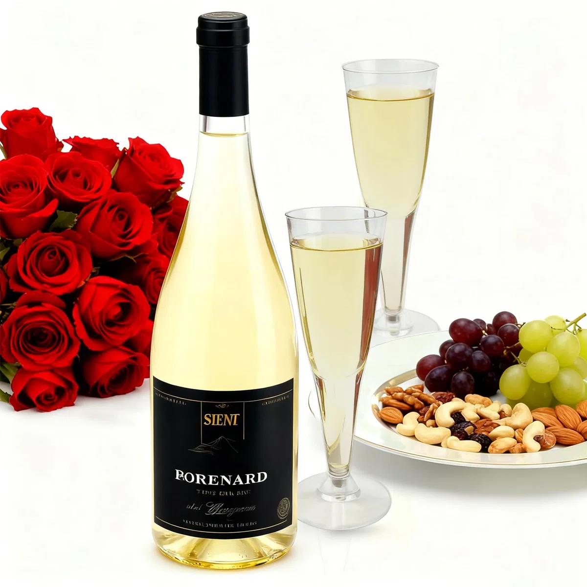Flute da Champagne Eleganti in Plastica, 135ml, Trasparenti, Resistenti e Riutilizzabili, Facile da pulire, alta qualità Flute,per Feste, Compleanni, Matrimoni, Capodanno.