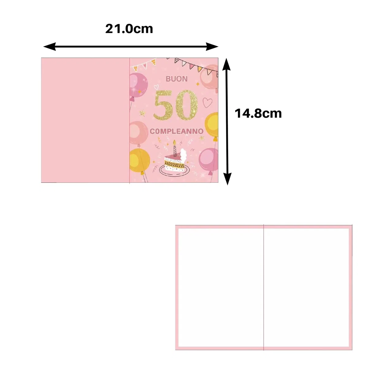 (4 PCS) Fascia Corona Compleanno 40 50 60 70 80 Anni con Biglietto Topper Torta Regalo Decorazioni Addobbi Compleanno Donna