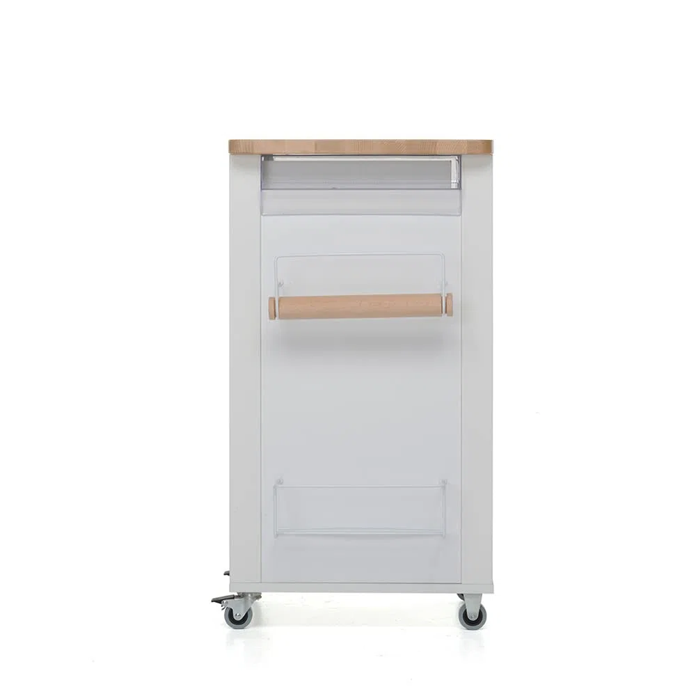 Foppapedretti Bistrot Carrello Cucina, Bianco naturale