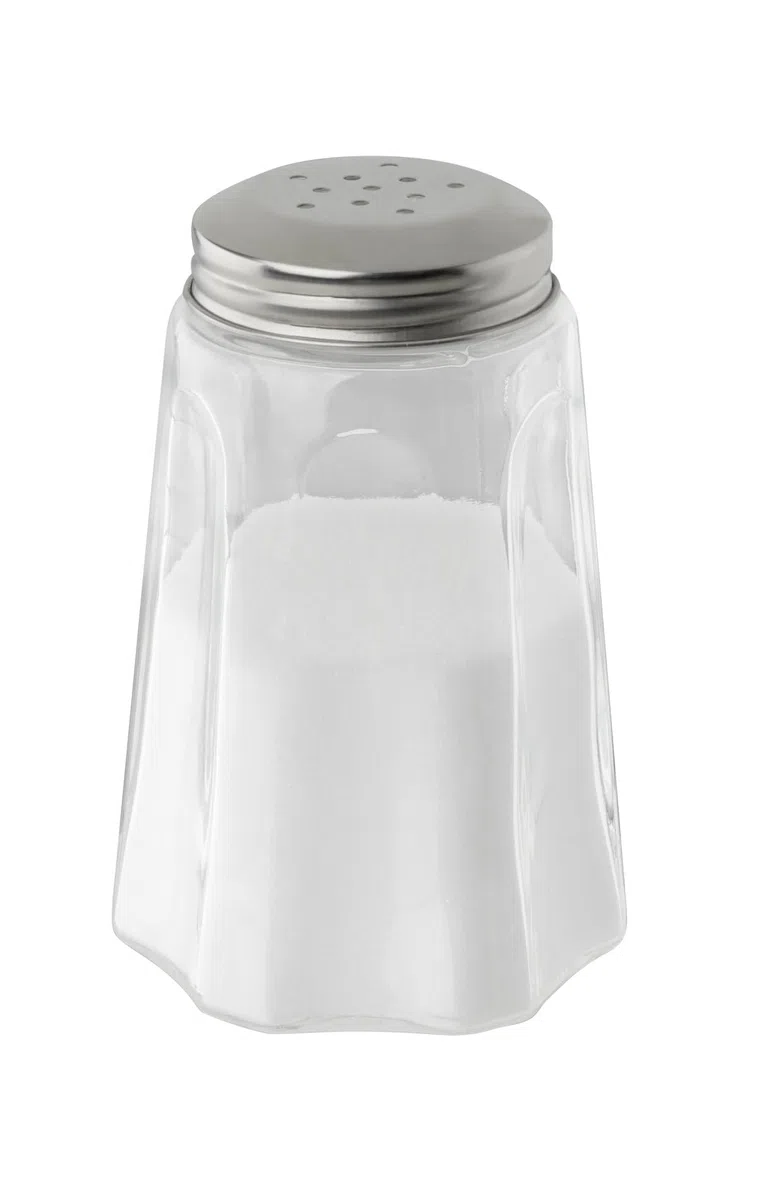 FMprofessional 22502 - Saliera in vetro/acciaio INOX, 280 ml, trasparente, argento